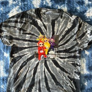 Teletubbies Official Steady Set Go Tie-Dye T-Shirt Large